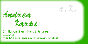 andrea karpi business card